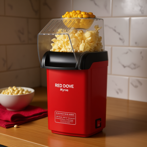 Machine à Popcorn Électrique Red Dove Myrva en Plastique pour Usage Domestique avec Commande par Interrupteur - Product Image 2