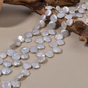 Perlas Barrocas Blancas Naturales de Agua Dulce de 12 mm, Accesorios de Botones con 28 Orificios y Pétalos, Opciones de Color para DIY - Product Image 2