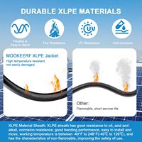 Câble solaire DC certifié TUV 4 mm² avec isolation XLPO 1500 V, fil PV en cuivre rouge et noir pour système photovoltaïque