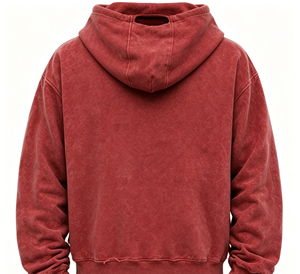 Felpa con Cappuccio Oversize da Uomo Rossa Personalizzata con Stampa Kornit, Ritratto di <span class=keywords><strong>Band</strong></span> <span class=keywords><strong>Rock</strong></span> Retrò, Effetto Vintage, 100% Cotone Ecologico - Product Image 2