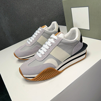 Baskets plateforme rétro multicolores de haute qualité, style sportif et design, en daim cousu et maille, semelle surélevée, mode quotidienne