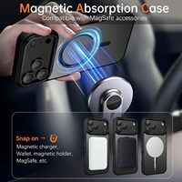 Coque magnétique pour iPhone 17 Pro Max, étui de protection antichoc translucide mat mince et mignon pour iPhone 16