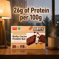 Barre protéinée végétalienne de remplacement de repas, collation OEM en gros, marque privée personnalisée pour un petit-déjeuner sain et une alimentation diététique nutritive