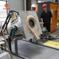 Four à induction électrique HONGTENG 100 kg-15 tonnes à moyenne fréquence pour la fusion de l'acier inoxydable, du fer et des métaux, à prix abordable