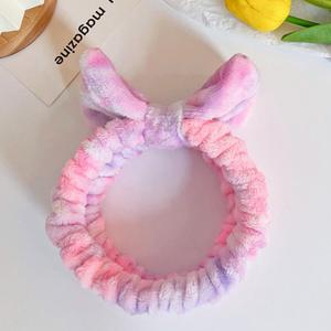 Diademas con Lazo en Degradado de Color para Mujer, Accesorios para el Cabello de Algodón Suave, Estilo Dulce, Uso Casual, Diadema Elástica - Product Image 4
