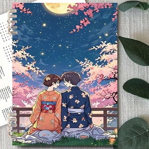 Vàng trăng tròn lãng mạn xoắn ốc máy tính xách tay bìa cứng Đại Học Cai Trị Tạp Chí 120 trang dễ thương mini máy tính xách tay chất lượng cao thêu - Product Image 3