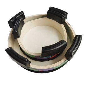 Wholesale Colorful Mosaic Painted Floor Hand <b>Drum</b> With Plastic Support Feet Orff Percussion Instrument For Kids Performance - Product Image 3