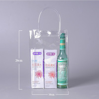 Sac fourre-tout personnalisé en PVC transparent avec poignée longue, logo imprimé, haute qualité, recyclable, taille personnalisée, fond carré
