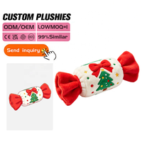 Jouet en peluche personnalisé en coton PP CE ASTM, bonbon en forme de canne coloré, réaliste, pour cadeau de Noël