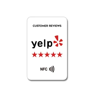 Cartão NFC Youtube em pvc para mídia social Cartão RFID NFC Business Google Review