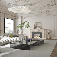 Moulures de plafond en polyuréthane sculptées de style rococo Everwall, corniche de luxe pour projet de villa haut de gamme