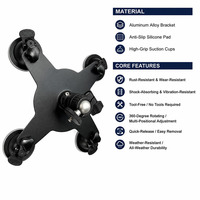 Support de voiture Starlink Mini à ventouse, rotatif à 360 degrés, en aluminium résistant aux intempéries, pour camping-car, SUV, camion, bateau