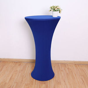 Housse de <span class=keywords><strong>table</strong></span> cocktail <span class=keywords><strong>extensible</strong></span> en spandex bleu roi, nappe haute pour mariage, banquet, fête, bar, événement, décoration, vente en gros - Product Image 1