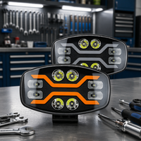 Projecteur auxiliaire JHS ovale de 9 pouces à 8 LED avec feux de jour DRL pour VTT, voiture, tout-terrain, pod de toit, camion anti-brouillard