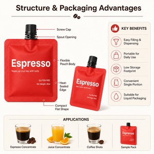 Sacchetto Professionale da 30ml per Caffè Espresso Liquido, Busta Portatile con Beccuccio per Concentrato di Caffè - Product Image 4