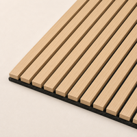 Nouveau panneau mural acoustique insonorisant exclusif en bois WPC et MDF avec bande LED intégrée pour hôtels et entrepôts