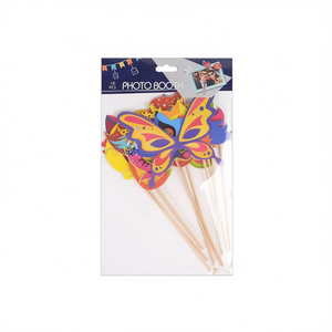 Accesorios para fotomatón, 10 piezas de mariposas y coronas coloridas para diversión en fiestas - Product Image 2