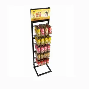 customize multi layers Shelf Movable Beverage Dispense Water Bottle Container Tin Can Display Stand Rack