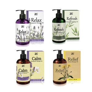 Juego de aceites de masaje-Relajar, Refrescar, Aliviar, Calmar Aceites de masaje Cuerpo terapéutico Todos los aceites de masaje naturales - Product Image 1