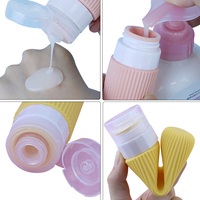 Ensemble de flacons de voyage approuvés par la TSA de 3 oz, ensemble de tubes souples portables pour articles de toilette, kit de flacons de voyage en silicone rechargeables