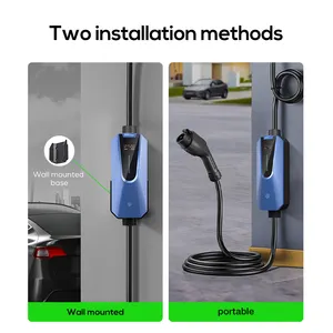 Ovrod Ac Ev Car Charger Portable Type 2 22 Kw Wifi 3 Phase Ev Charger 32A Ev Car Charge Station Fast Electric Charging Station