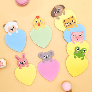 Cute Cartoon Animal & Heart Sticky Notes, Creative Shaped Memo Pads for Students & Office, In Stock & Custom Logo Available - Product Image 2