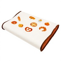 Oreiller rectangulaire en mousse souple à faible rebond pour enfants, motif pain, léger, housse en microfibre douce pour la peau, lavable