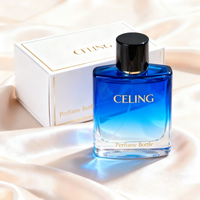 Flacon de parfum pour femme de haute qualité personnalisé avec couvercle, logo/boîte personnalisés, flacon de parfum vide de luxe irrégulier 50 ml 100 ml