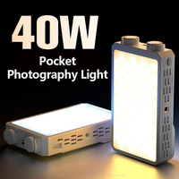 Panneau lumineux vidéo 40W, lumière LED portable pour caméra, lumière bicolore 2500-9000k, lumière pour caméra avec support pour photographie et vidéo, vlog
