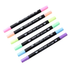Kunststoff Bright Multi Coloured Fancy Highlighter fluor zieren den Stift Markierung stift mit Logo