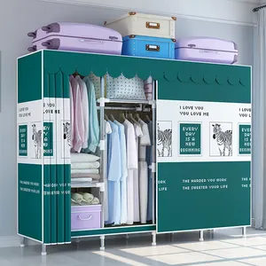 165cm chambre pas cher Portable tissu imperméable détachable enfants garde-robe organisateur pour vêtements