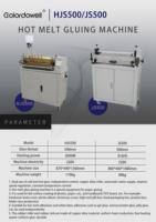 WD-HJS500 Nouvelle machine à relier les livres électrique à colle chaude et froide semi-automatique 220V 2000W