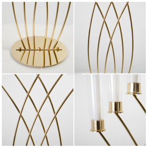 Gold <strong>7</strong> Head <strong>Candle</strong> <strong>Holder</strong> Wedding Table Centerpiece Acrylic <strong>Candle</strong> <strong>Holder</strong> Candlestick <strong>Holder</strong> for Home Decor - Product Image 4