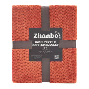 Manta de franela Jacquard de fábrica sostenible con opciones de color personalizado precio al por mayor sólido descuento supermercado - Product Image 2