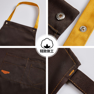 Waterproof Bib <b>Apron</b> Adult Unisex Kitchen Cooking Workwear Customizable Logo Printing - Product Image 4