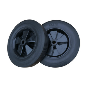 Glue Powder Wheel 8X1.75 Solid Tread Black Plastic Spokes For Mobile <b>Scaffolding</b> - Product Image 4