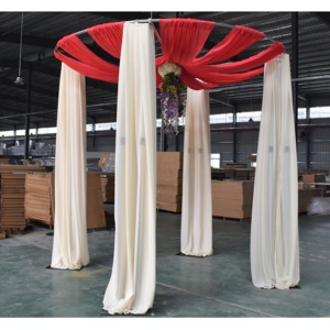 Support de mariage télescopique réglable en aluminium robuste pour rideaux et draperies - Product Image 2