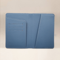 Porte-passeport et porte-cartes en cuir vegan Pebble populaire, porte-cartes d'identité en cuir PU, cadeaux d'affaires et promotionnels