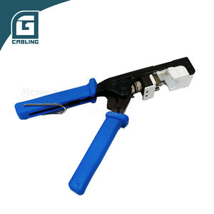 Gcabling <span class=keywords><strong>180</strong></span> Angle TYPE RJ45 <span class=keywords><strong>one</strong></span> <span class=keywords><strong>Punch</strong></span> down Speed modular hand Network termination Crimping Tool para Keystone Jack - Product Image 4
