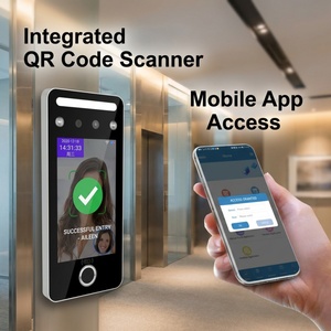 Système de contrôle d'accès par reconnaissance faciale dynamique IA avec lecteur WiFi et code QR, terminal biométrique de présence TCP/IP - Product Image 2