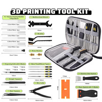 Kit d'outils pour imprimante 3D OEM en acier inoxydable, ensemble de nettoyage de buses FDM SLA, grattoir de plateau d'impression, outils de finition de modèles