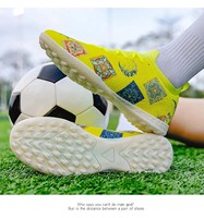 Chaussures de football en plein air professionnelles pour hommes crampons de football à cheville haute bottes de sport d'entraînement pour garçons et adultes