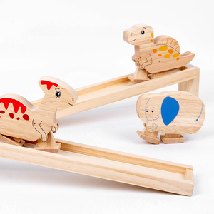 Hot New Products Pre-school Age Child Wooden Animal Inertia Walking Blocks Wholesale Dinosaur Yoys for Kids Boys Girls - Product Image 1