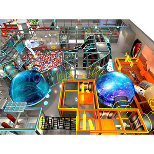 Toboggan en spirale transparent sur le thème des vaisseaux spatiaux, toboggan à balles sur le thème de l'espace, tunnel pour équipement de jeu intérieur pour enfants - Product Image 3