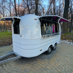 รถพ่วงขายอาหารสแตนเลสสำหรับธุรกิจจัดเลี้ยงเคลื่อนที่ ขายฮอทดอก พิซซ่า ไอศกรีม - Product Image 1