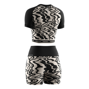 Conjunto Deportivo de Verano para Yoga y Running, Transpirable y Suave, Top Deportivo para Mujer y Pantalones Cortos sin Costuras con Banda Elástica - Product Image 2