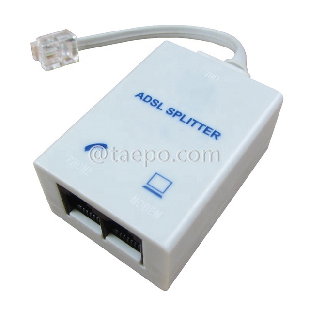 Network 2 Plug ADSL VDSL Telephone Phone Splitter with Line