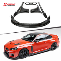 Kit carrosserie en fibre de carbone sèche style V pour BMW G87 M2 : Lame avant, garde-boue, jupes latérales, spoiler, pare-chocs, diffuseur arrière, séparateur