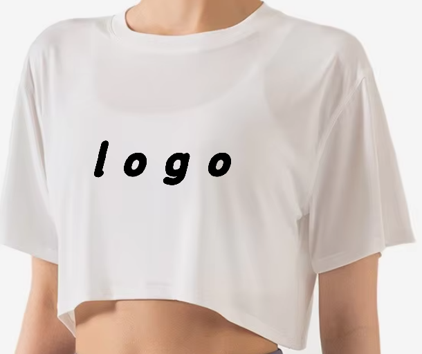 Cross-border Loose Breathable Sports Short-sleeved Women's Viscose/Polyester Fitness Vest Short Yoga Crop Top