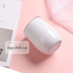 10oz <b>Reusable</b> Double Wall Stainless Steel Vacuum Insulated Tumbler Egg Shaped Kids Sippy <b>Cup</b> <b>with</b> 2 Handles for Camping - Product Image 2